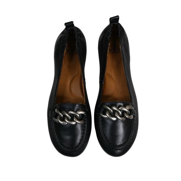 Sofft Womens 7 Kadyn Leather Chain Loafer in Black NEW - Picture 3 of 11